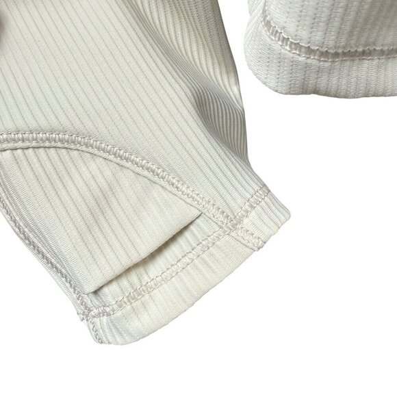Old Navy Active Jacket Plus Size 3X Cream Ribbed Knit Sportswear Zip Front NWT - Picture 9 of 11